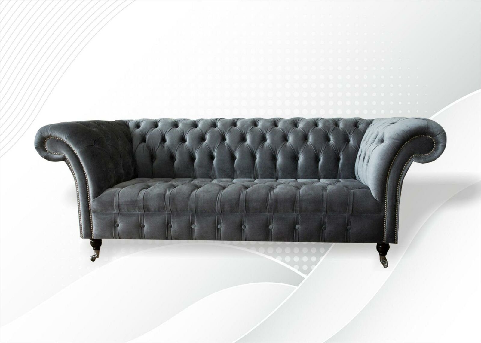 Grau Design Möbel Modern Neu Chesterfield-Sofa, JVmoebel Wohnzimmer Kreative Chesterfield Sofa Dreisitzer