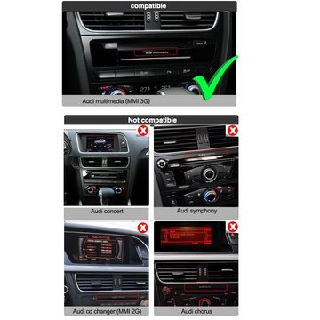 TAFFIO Für Audi Q5 MMI 3G 12" Touchscreen Android GPS USB Bluetooth CarPlay Einbau-Navigationsgerät
