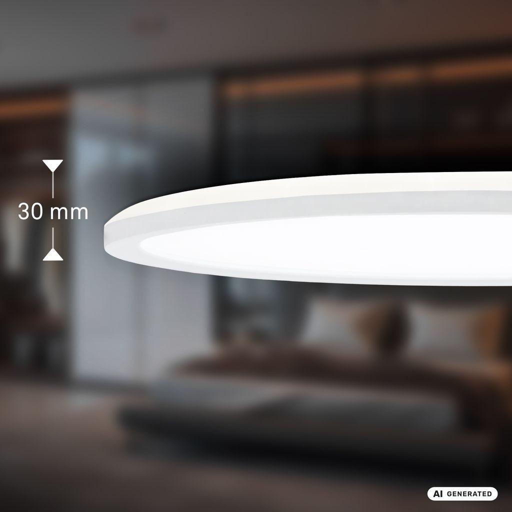 Briloner Leuchten LED Deckenleuchte LED Deckenlampe Dimmbar Fernbedienung Indirektes Licht CCTIC RGBIC, LED fest integriert, 6500K - Kaltweiß, 4000K - Neutralweiß, 2700K - Extra-Warmweiß, 3000K - Warmweiß, CCT Farbtemperatursteuerung - Warmweiß / Neutralweiß / Kaltweiß, 5500-6500K - Tageslichtweiß, 42x3 cm, Schlafzimmer, Wohnzimmer, Kinderzimmer