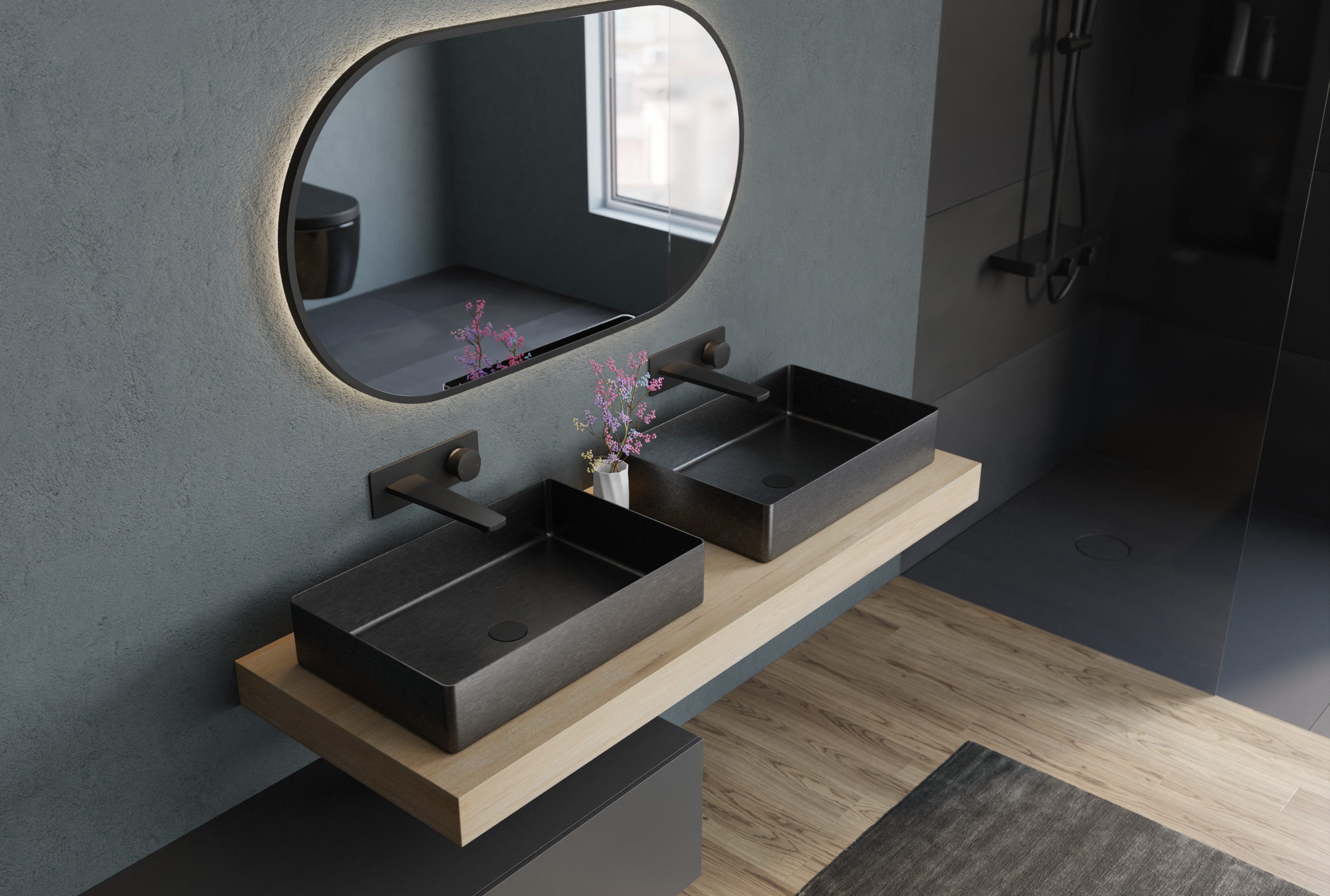 Bernstein Aufsatzwaschbecken NT12 (Farbe: Gunmetal oder günstig online kaufen