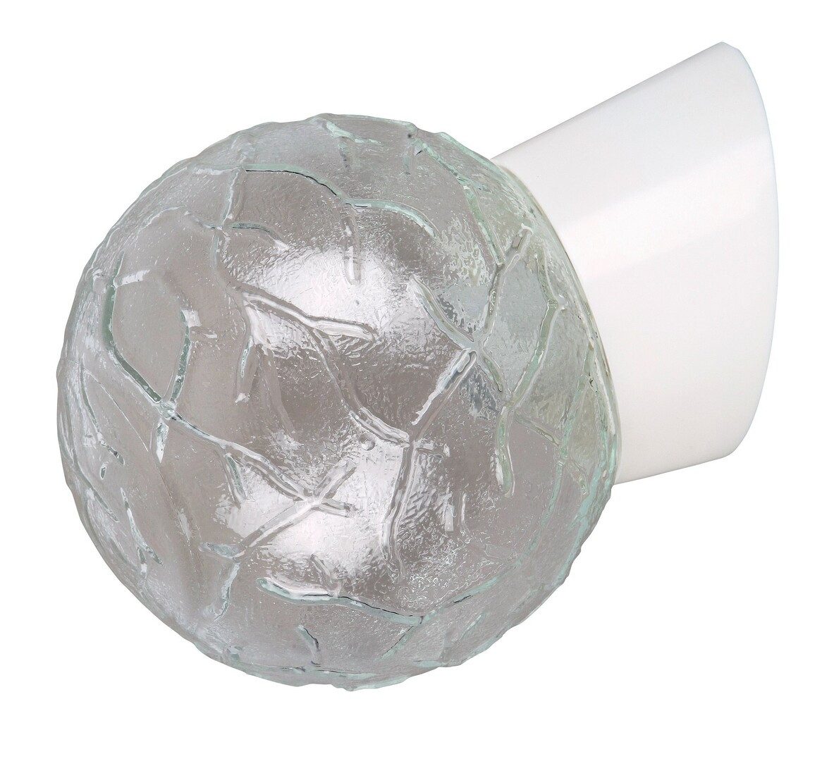 Rabalux Wandleuchte "Grace" Kunststoff, weiß, rund, E27, transparent, IP20, ø140mm