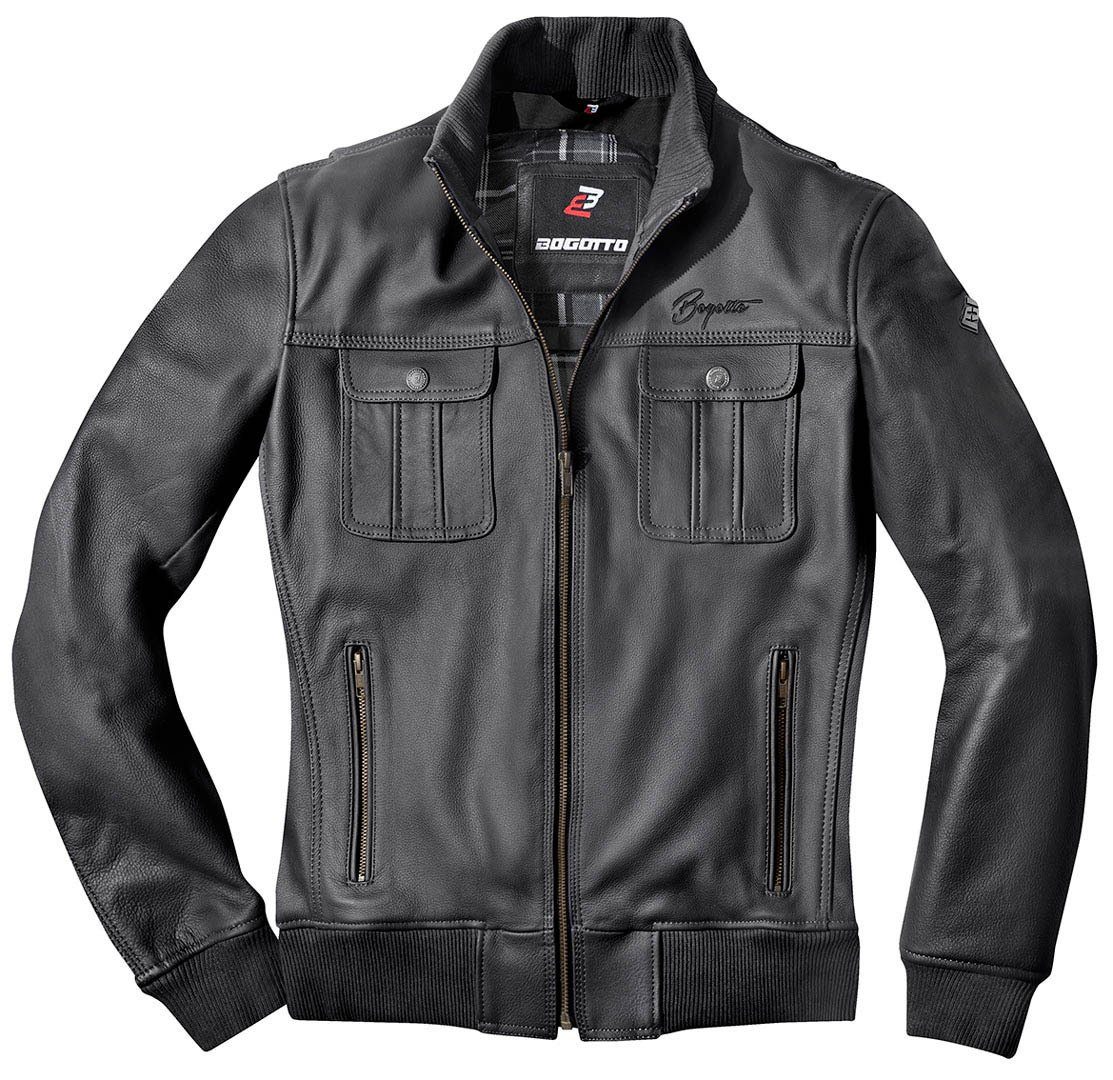 Bogotto Motorradjacke Brooklyn Motorrad Lederjacke reißverschluss