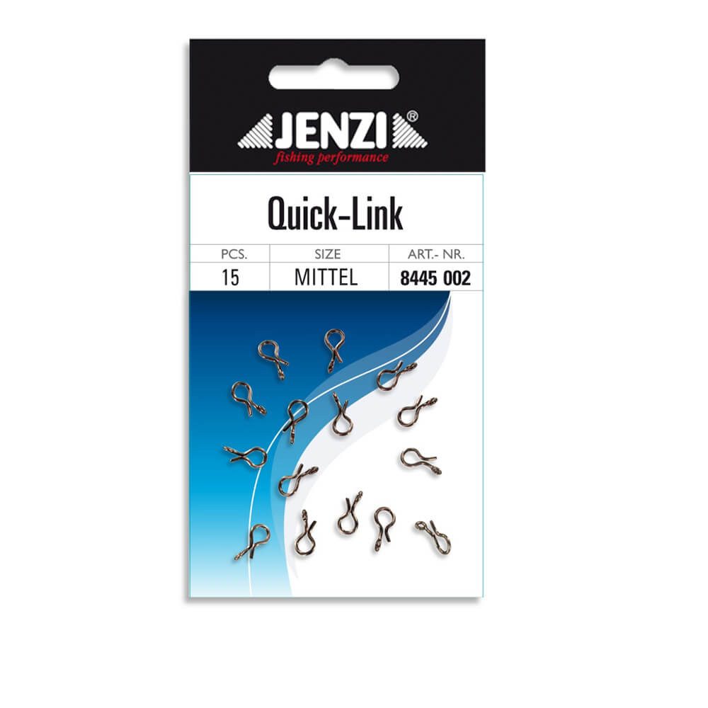 Vorfachschnur Jenzi Inspire Quick Link Fliegenverbinder Medium 15 Stk.