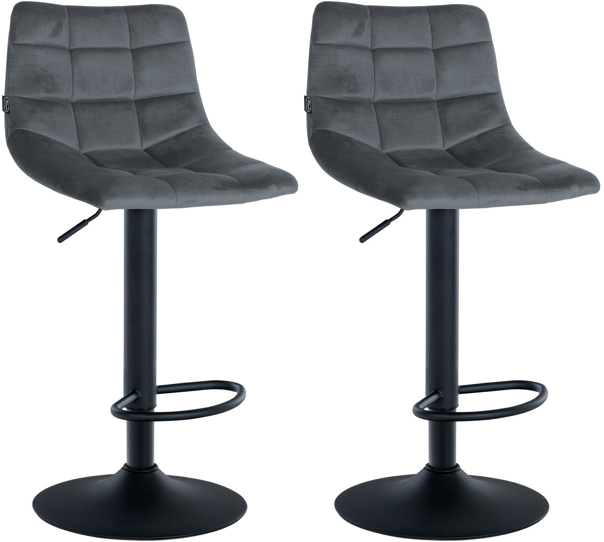 CLP Barhocker Jerry Samt (2er Set, günstig online kaufen