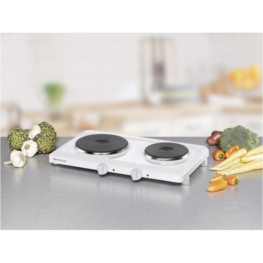 Rommelsbacher Doppelkochplatte THL 2597 Weiss Doppelkochplatte