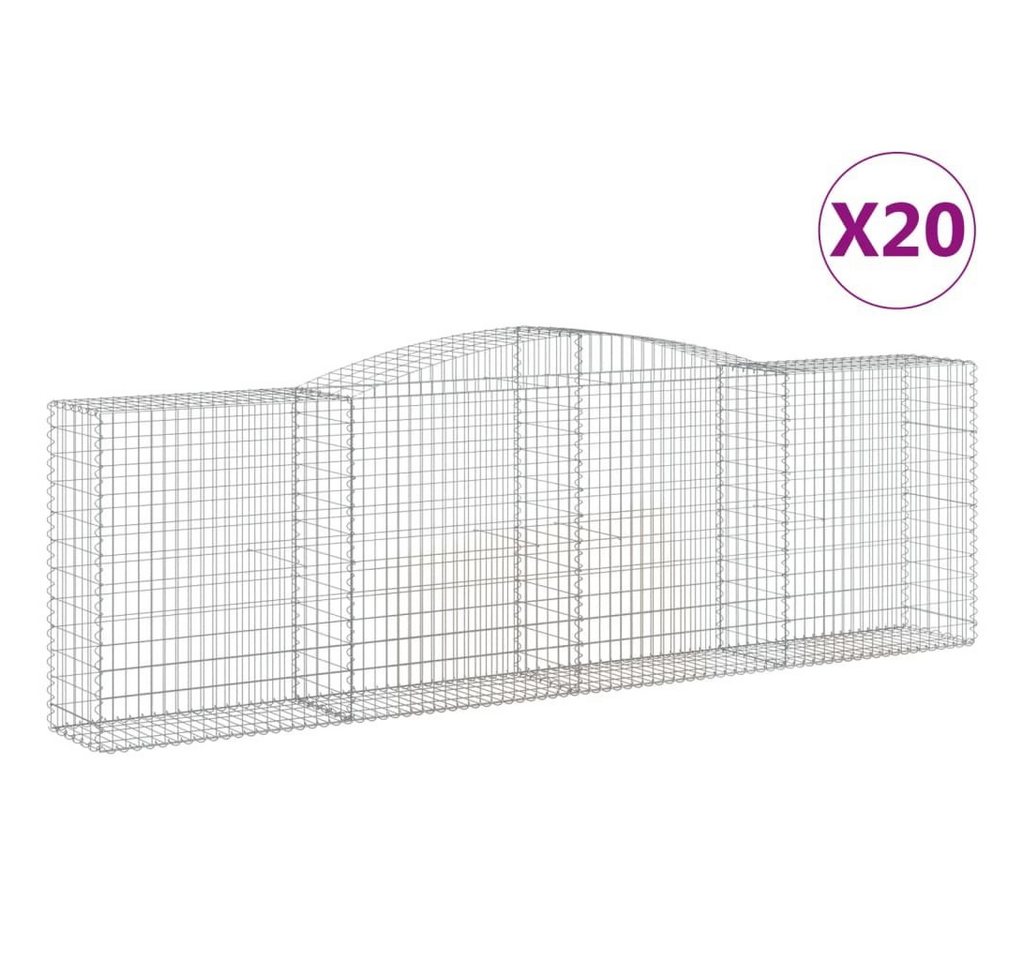 Thumbnail - vidaXL Blumentopf Gabionen mit Hochbogen 20 Stk 400x50x120/140cm Verzinktes Eisen (20 St)