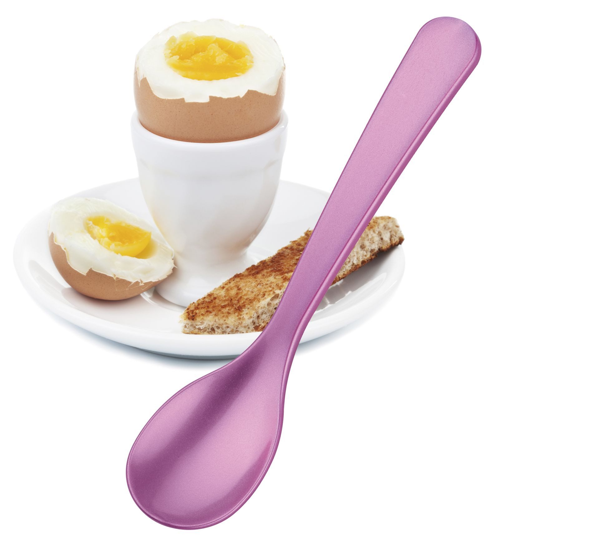 Cilio Eierlöffel Cilio Eierlöffel Löffel aus Hochwertigem Kunststoff 12cm Farbe: rosa, spülmaschinengeeignet
