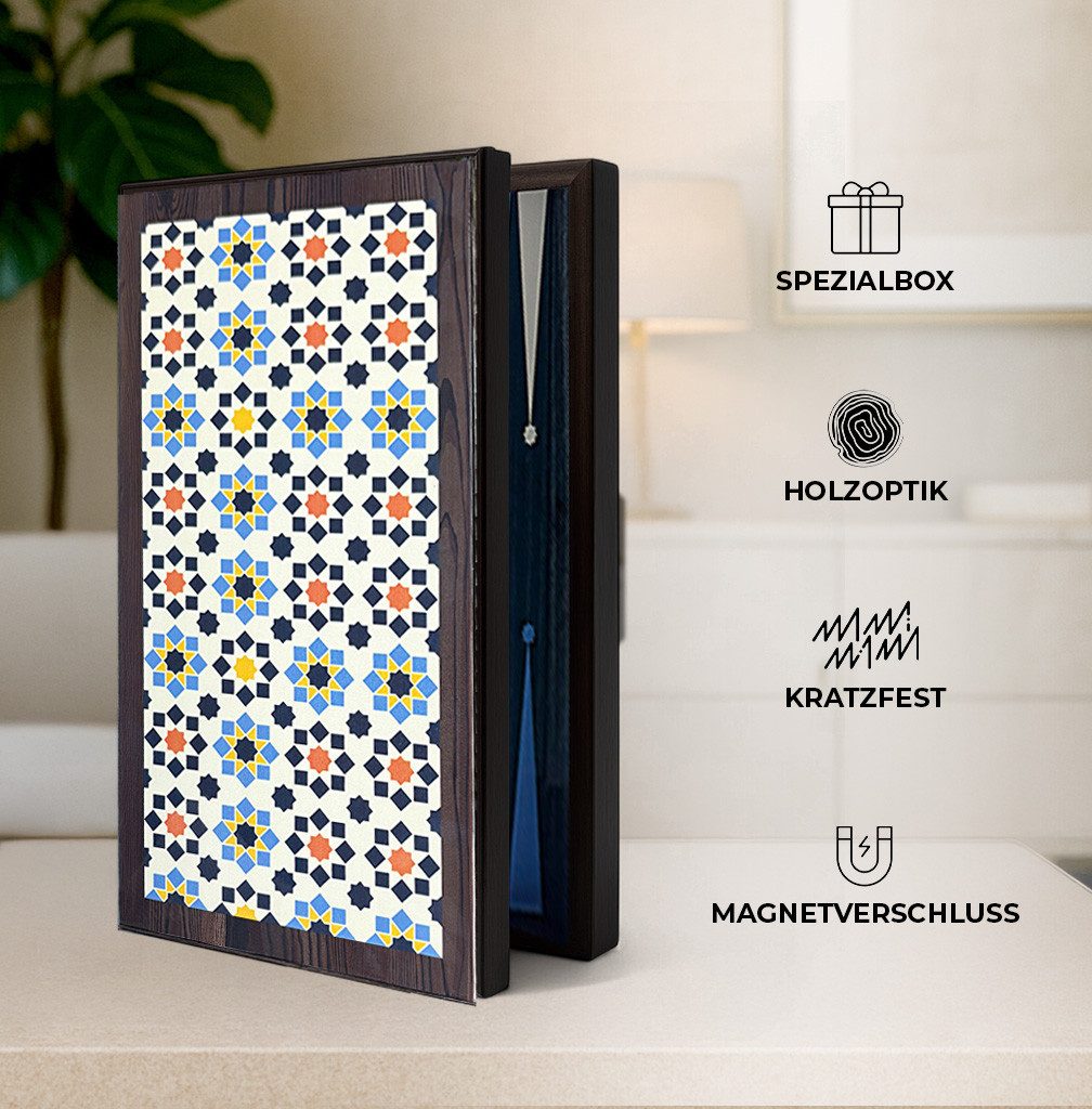 BIGGDESIGN Spielesammlung Biggdesign Star Backgammon Set, Kratzfeste Oberfläche