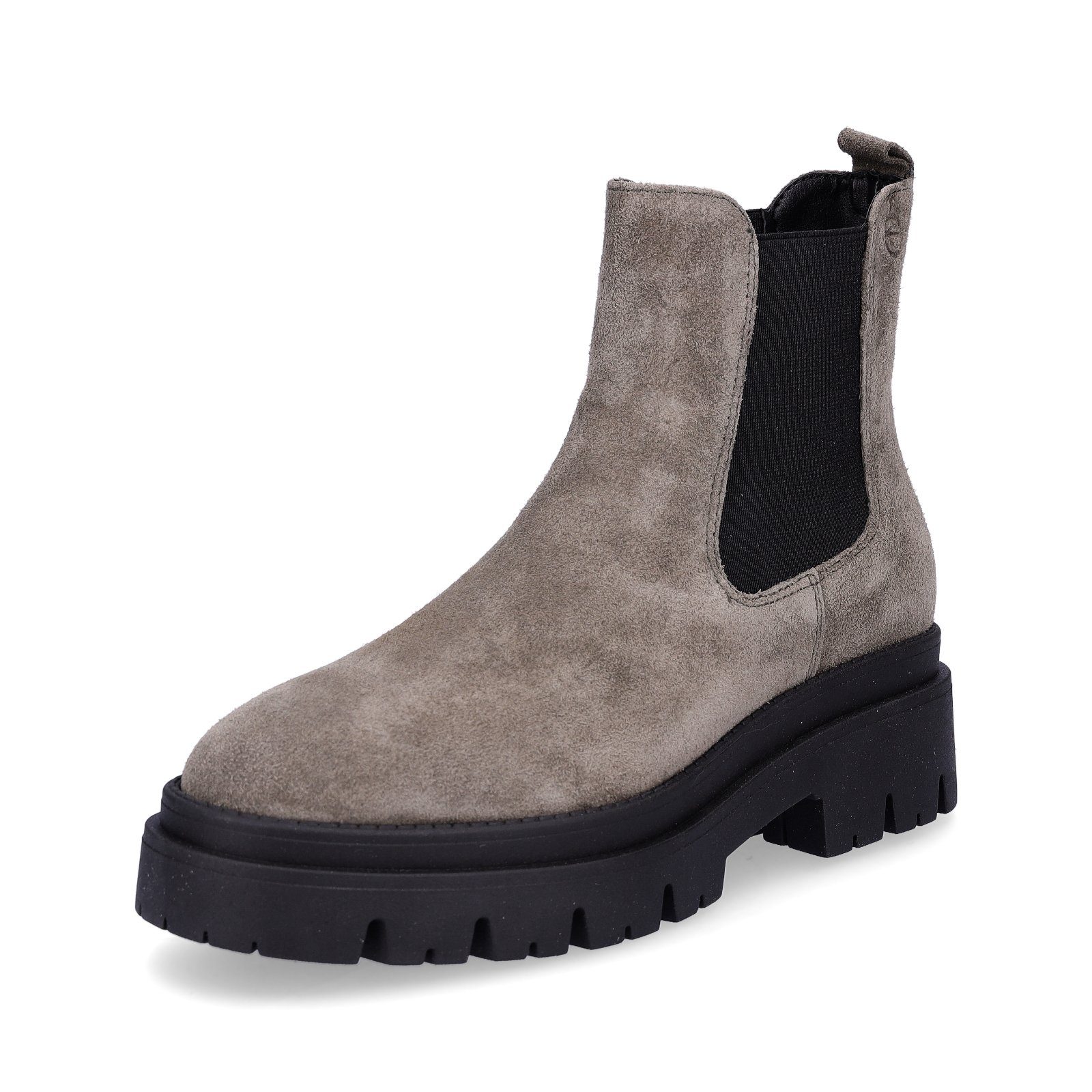 Tamaris Damen Leder Chelsea Boot grau Chelseaboots
