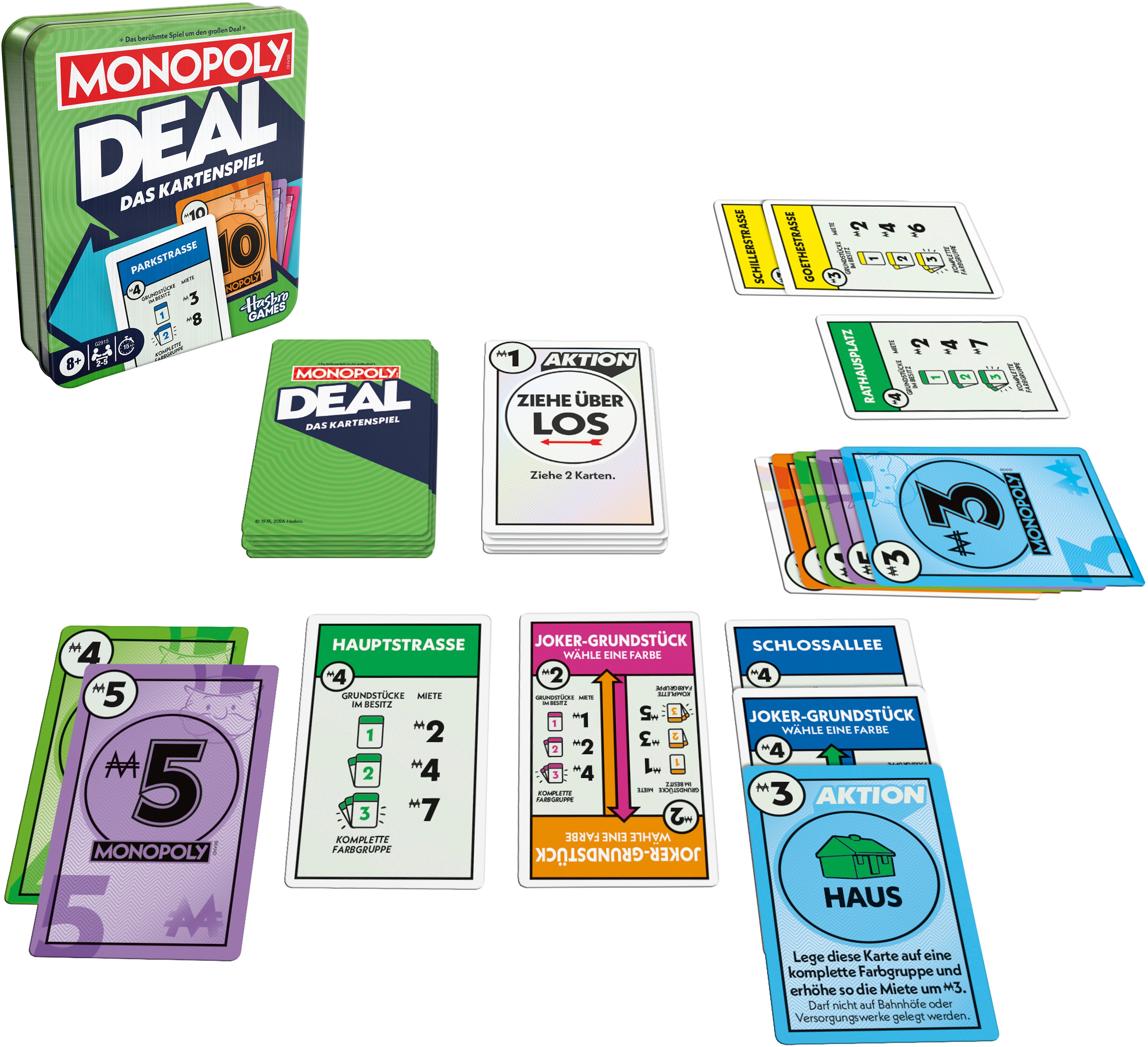 Hasbro Spiel Monopoly Deal, Kartenspiel, Gesellschaftsspiel