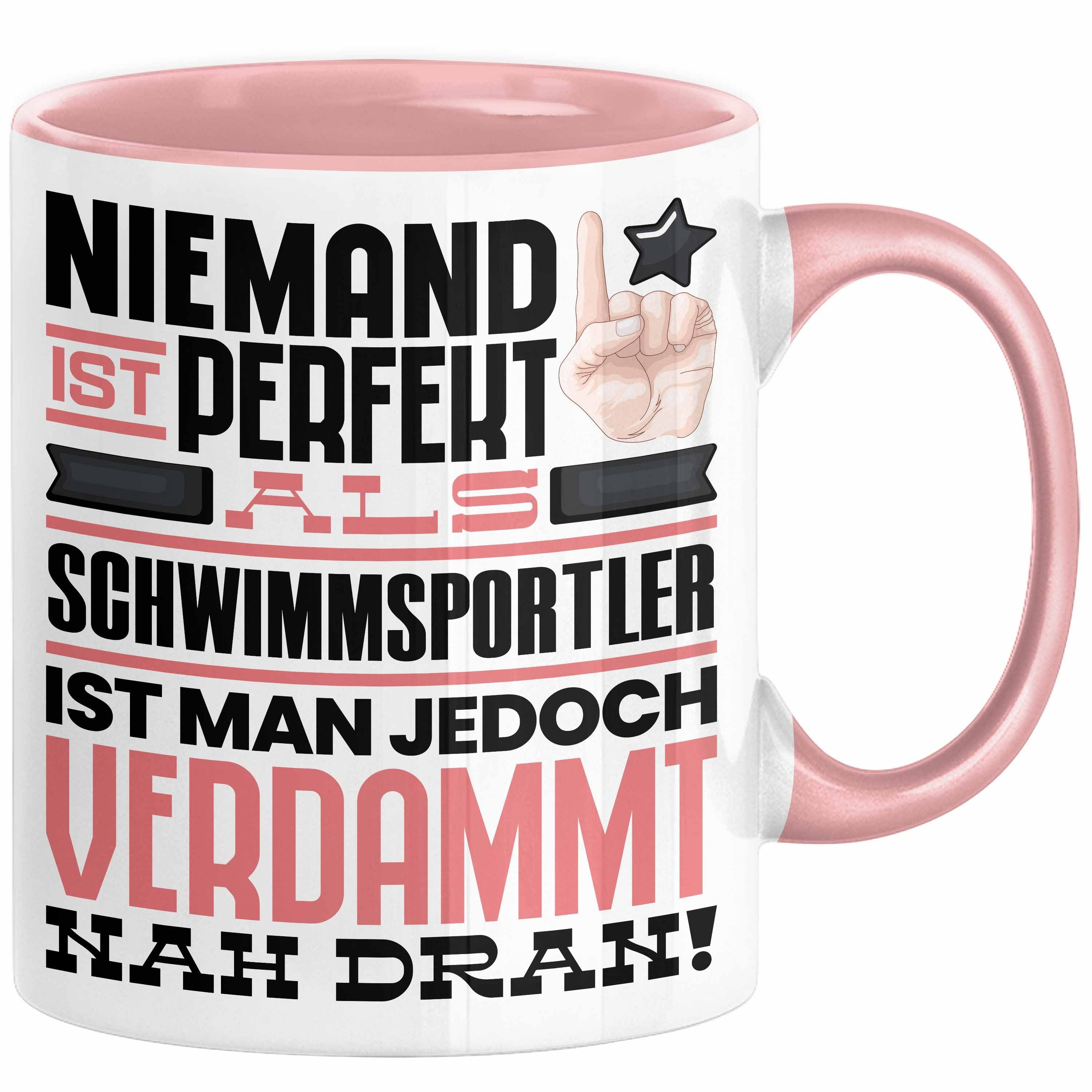 Trendation Tasse Schwimmsportler Geschenk Tasse Lustige Geschenkidee für Schwimmsportle