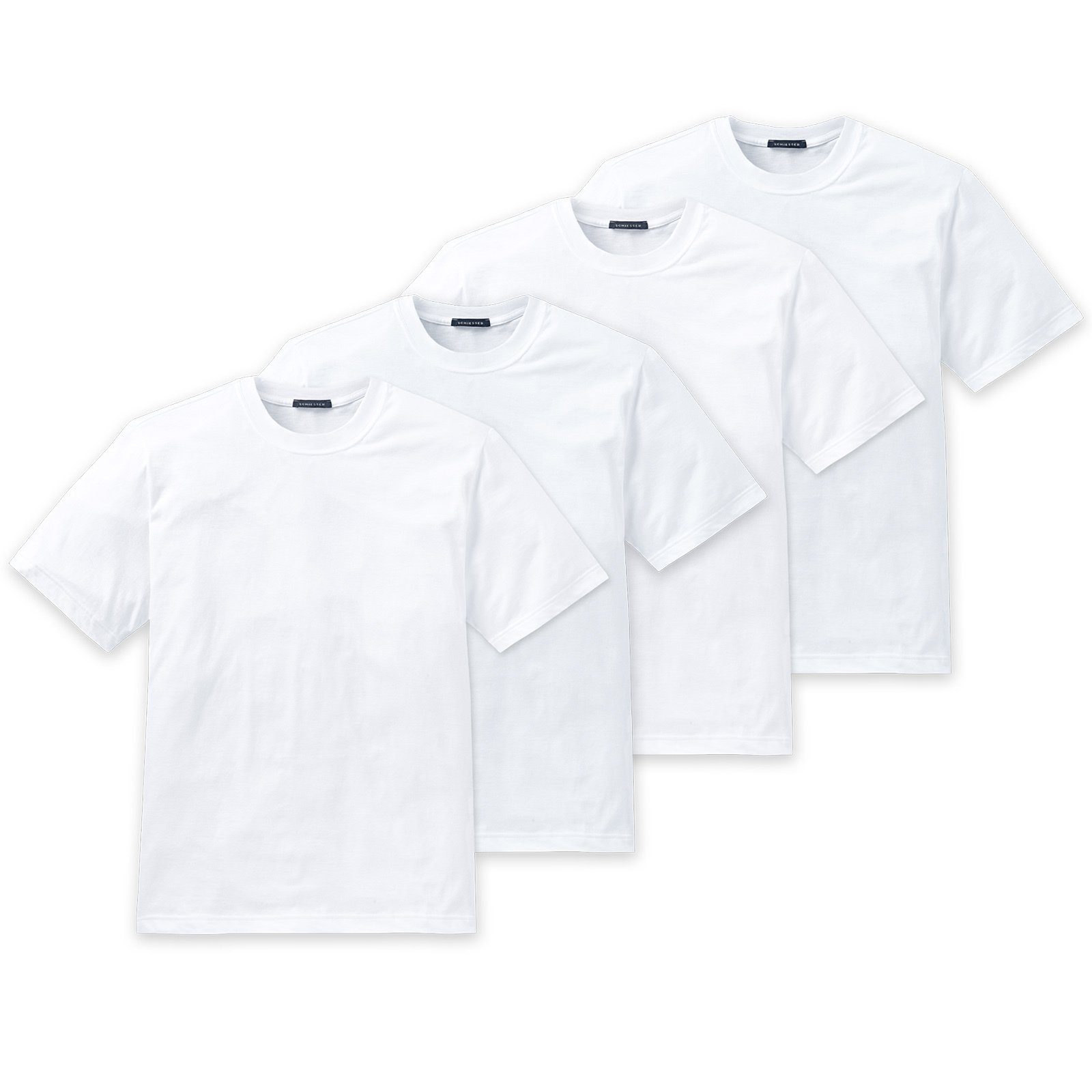 4er American 1/2 Herren Weiß Schiesser - T-Shirt Arm Pack T-Shirt