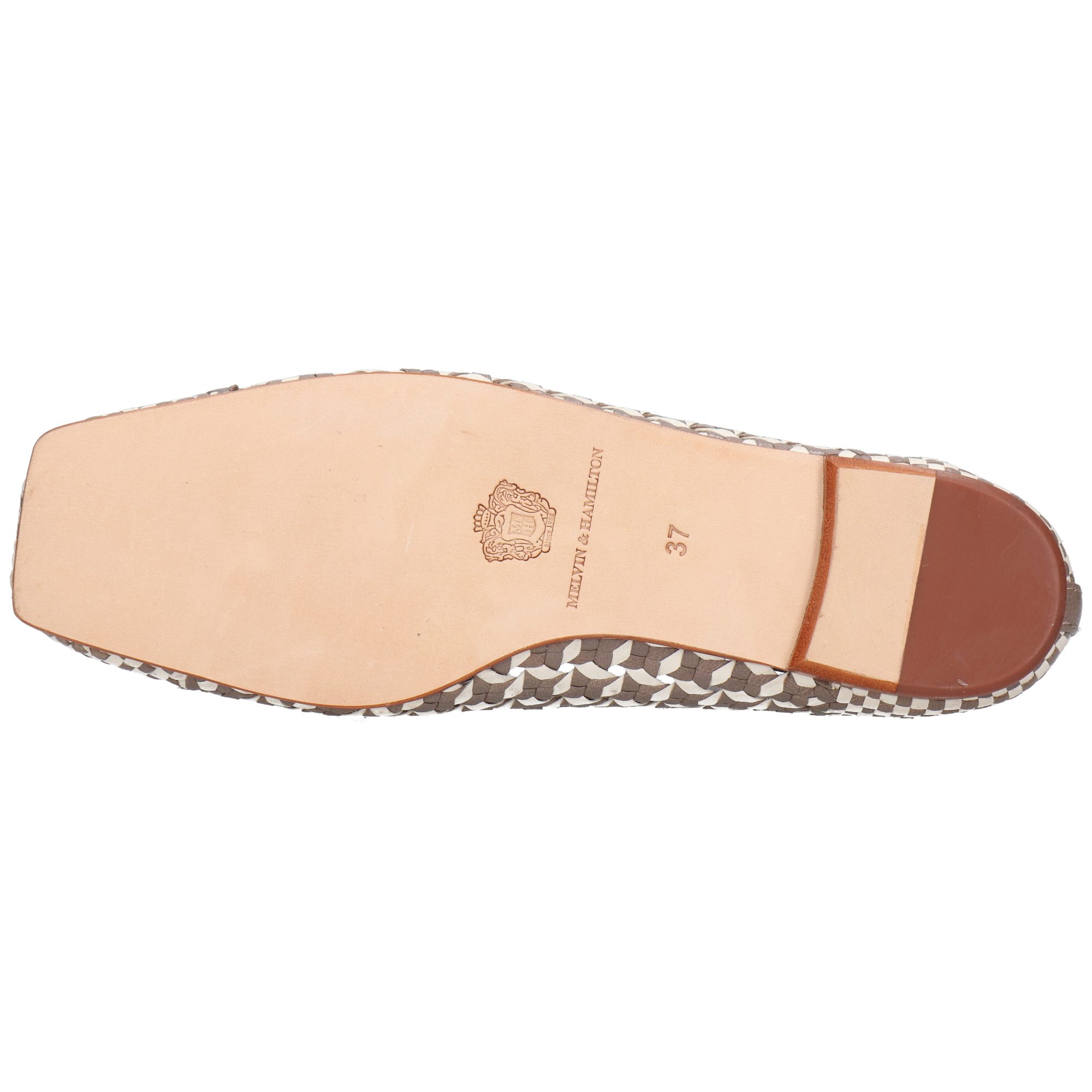 Melvin & Hamilton Elyssa 1 Leder-Geflochtene Schuhe für Damen Ballerina Flache Absätze, Echtes Leder, Von Hand geflochten