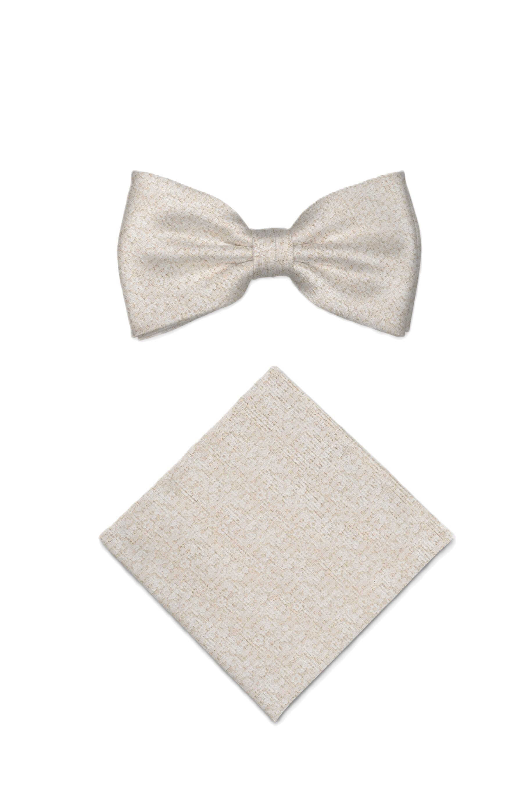 REAL GUYS by J.PLOENES Fliege (2-St) Set mit Einstecktuch aus Seide, mit tonigem Blumendesign