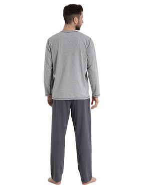 HAASIS Bodywear 1919 Pyjama Herren Pyjama Bio-Cotton (Stück, 1 tlg) hohe Markenqualität