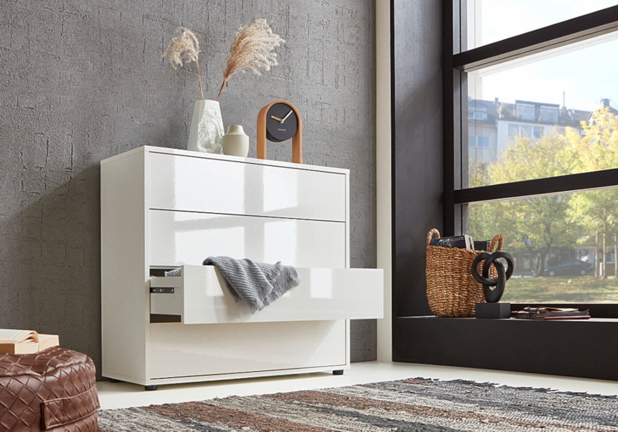 moebel-dich-auf Schubkastenkommode BEN 3 (4 Schubkästen, in verschiedenen Farben), Push-to-open-Funktion