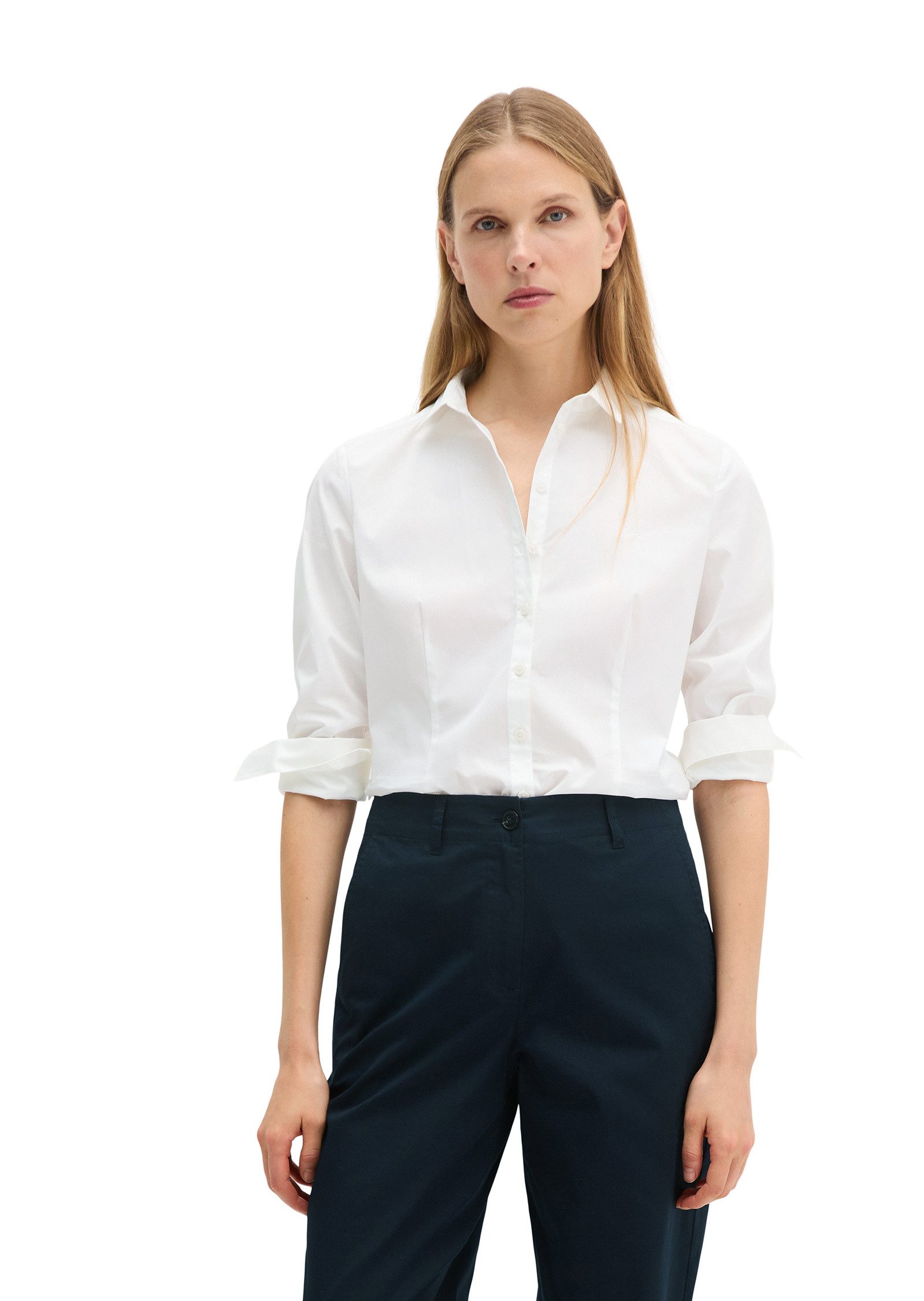 Marc O'Polo Langarmbluse in Stretch-Popeline-Qualität