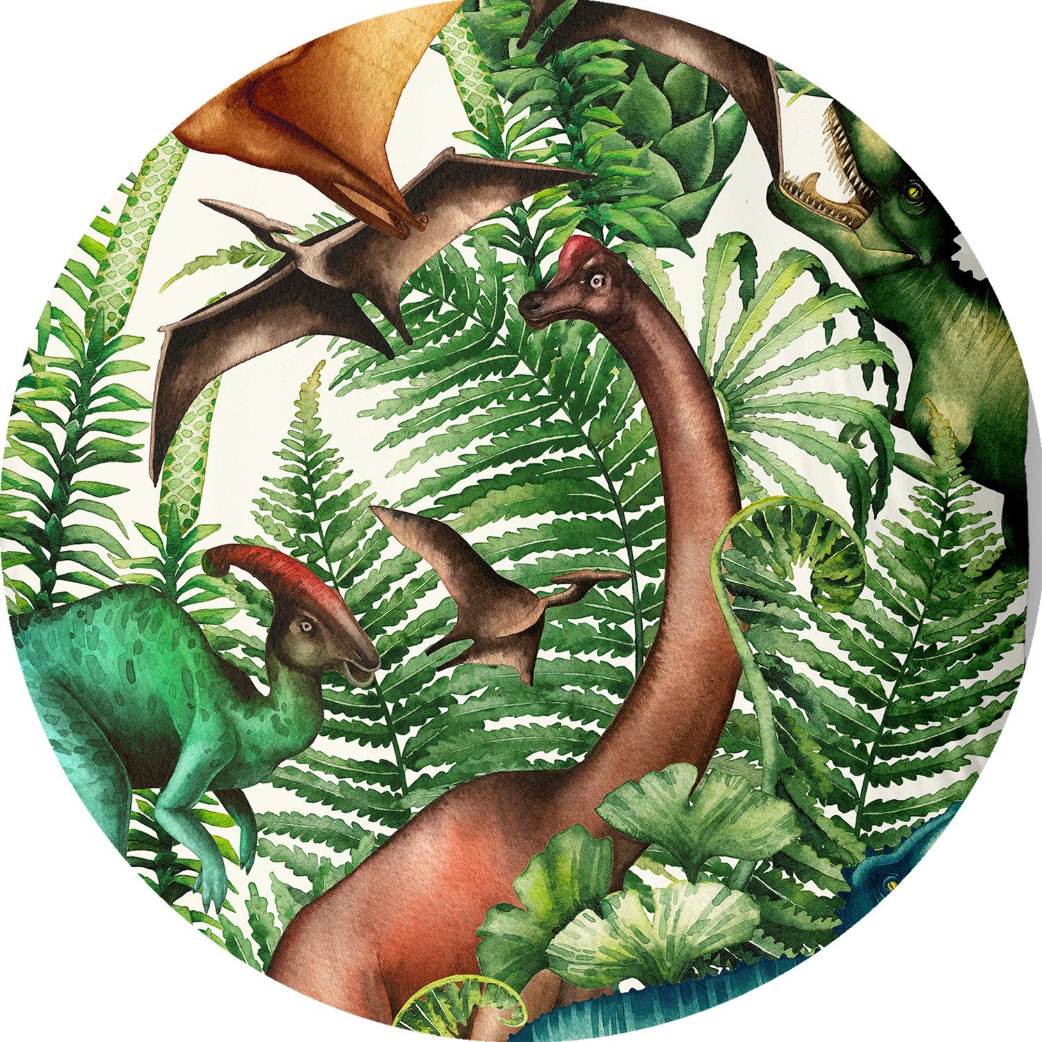 JACK Kinderbettwäsche 135x200cm Dinosaurier Landschaft Urwald, Renforcé, 2 teilig, das Richtige für jeden Dino-Fan – Bild 3 von 5
