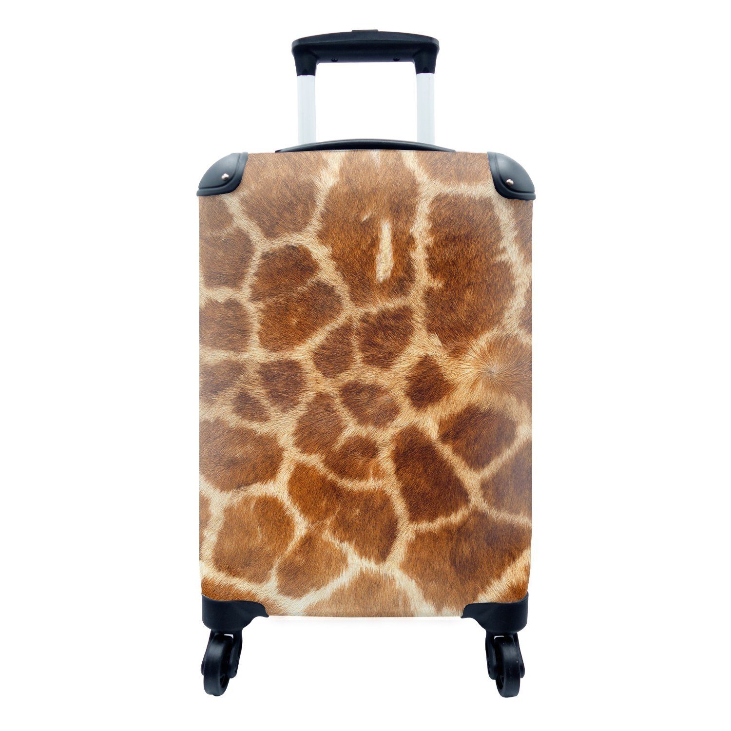 MuchoWow Handgepäckkoffer Fell - Giraffe - Tiere, 4 Rollen, Reisetasche mit rollen, Handgepäck für Ferien, Trolley, Reisekoffer