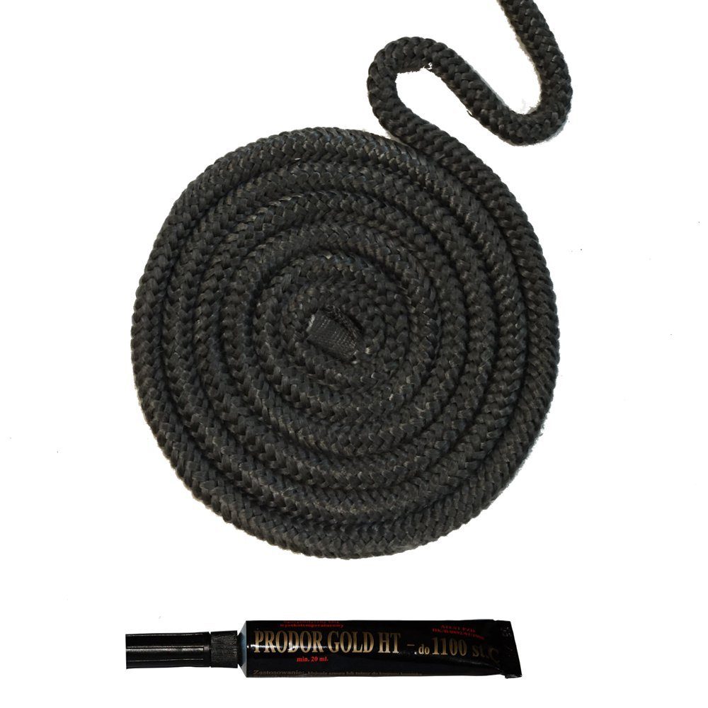 Schornstein-Zentrallager Dichtband Kamindichtung Scheibendichtung Rund 5 mm 5,0 m / 3 x Kleber asbestfrei