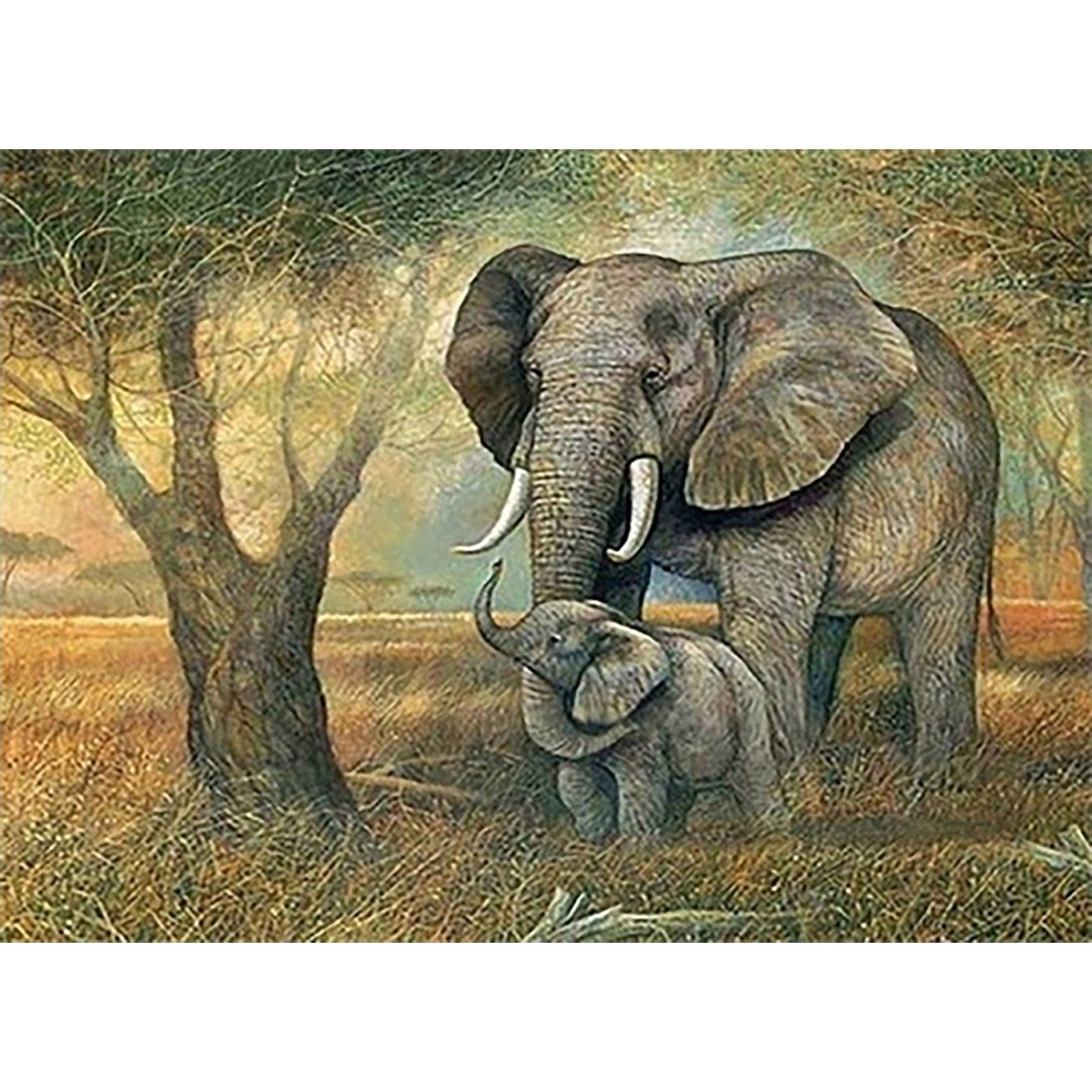 Pracht Malvorlage PRACHT Diamond Painting Elefanten 40x30cm