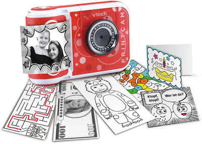 Vtech® KidiZoom Print Cam, rot Kinderkamera (5 MP, 5 MP, mit eingebautem Thermodrucker)