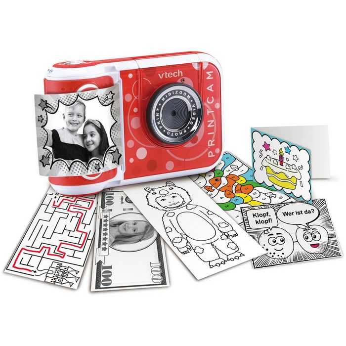 Vtech® KidiZoom Print Cam rot Kinderkamera (5 MP 5 MP mit eingebautem Thermodrucker)