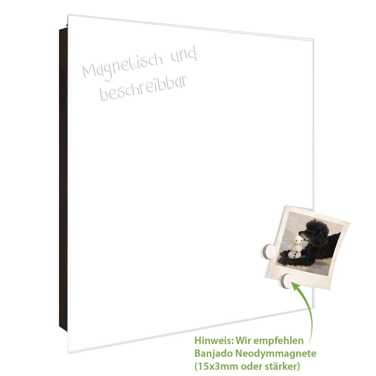 banjado Schlüsselkasten Glas weiß (Stahl Gehäuse, günstig online kaufen