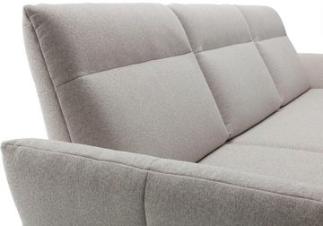 hülsta sofa Ecksofa hs.460, Sockel in Eiche, Winkelfüße in Umbragrau, Breite 338 cm