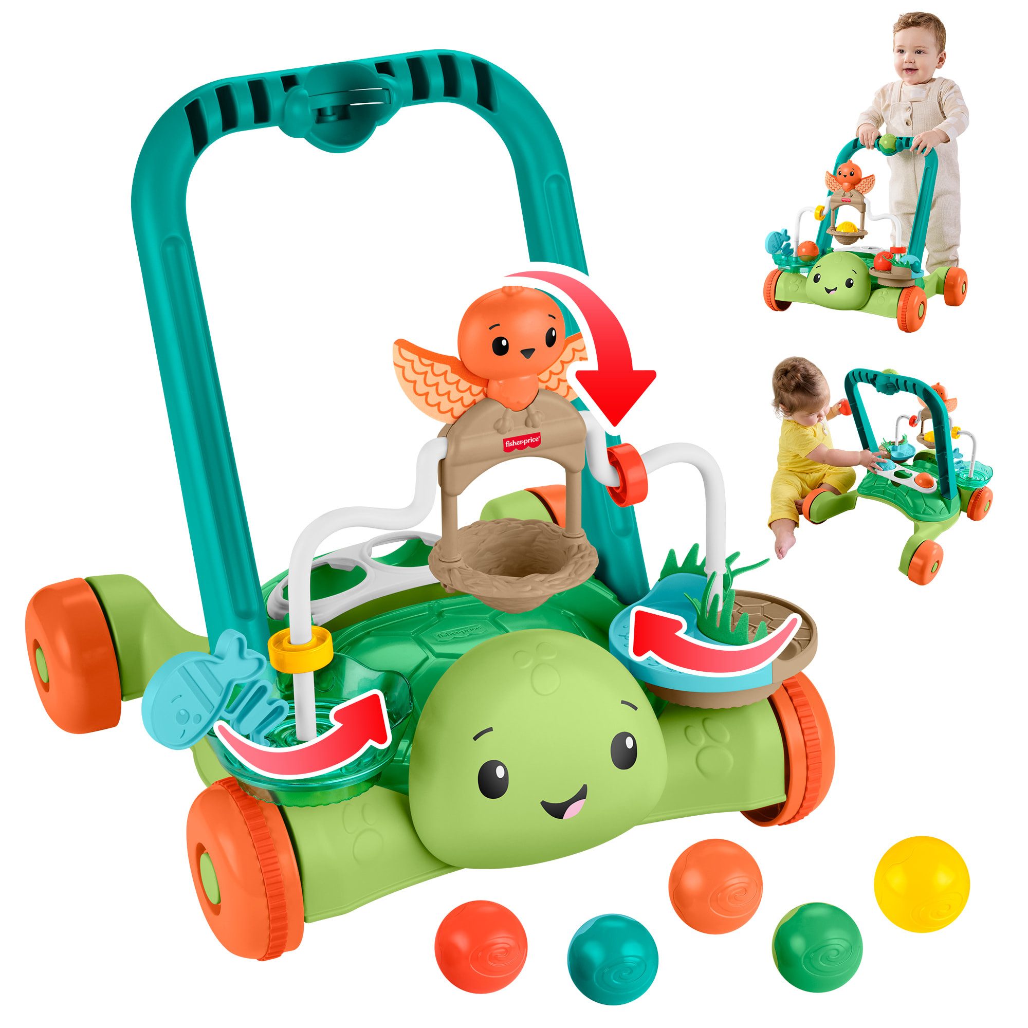 Fisher-Price® Lauflernwagen Moves with You Schildkröte