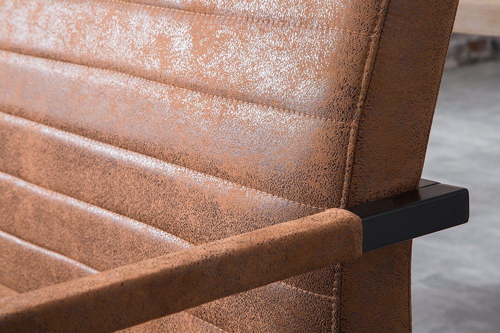 riess-ambiente Sitzbank LOFT 160cm vintage braun, mit Microfaser-Bezug