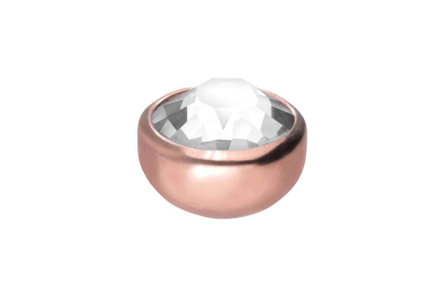 PIERCINGLINE Piercing-Set Chirurgenstahl Schraubdisc KRISTALL (Schraub-Aufsätze, 1-tlg)