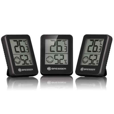 BRESSER Temeo Hygro Indikator 3er Set Thermometer / Temperaturmessgerät Funkwetterstation