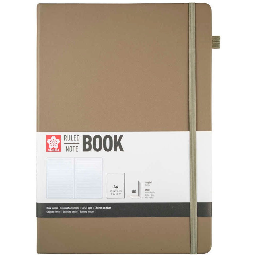 Sakura Notizbuch Sakura Notizbuch A4 liniert, schlacke Hardcover 160 Seiten