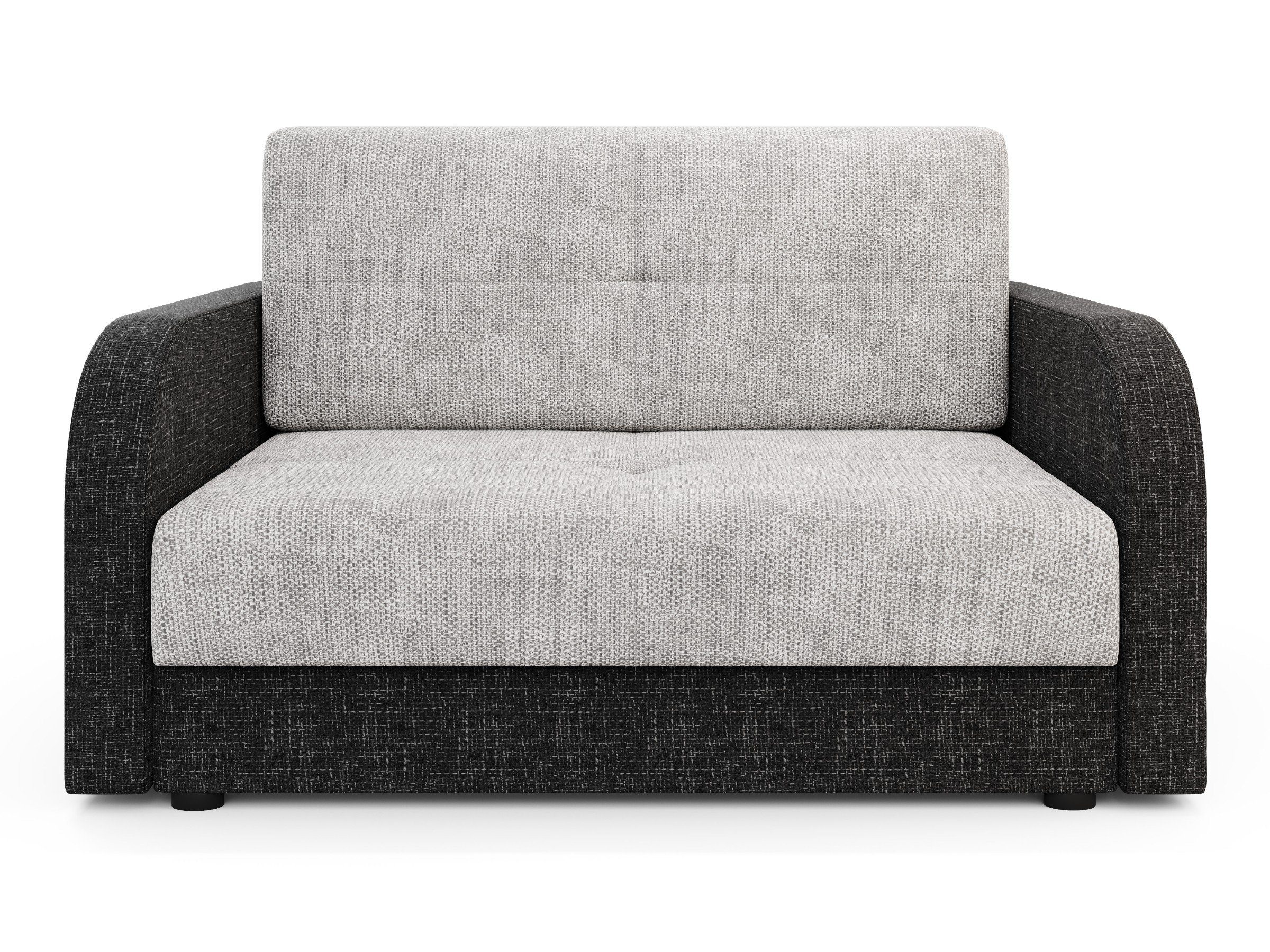 mit und + Weiß Schlafsofa, TWICE Schlaffunktion Dunkelgrau 120cm COUCH Sofa pressiode Bettkasten