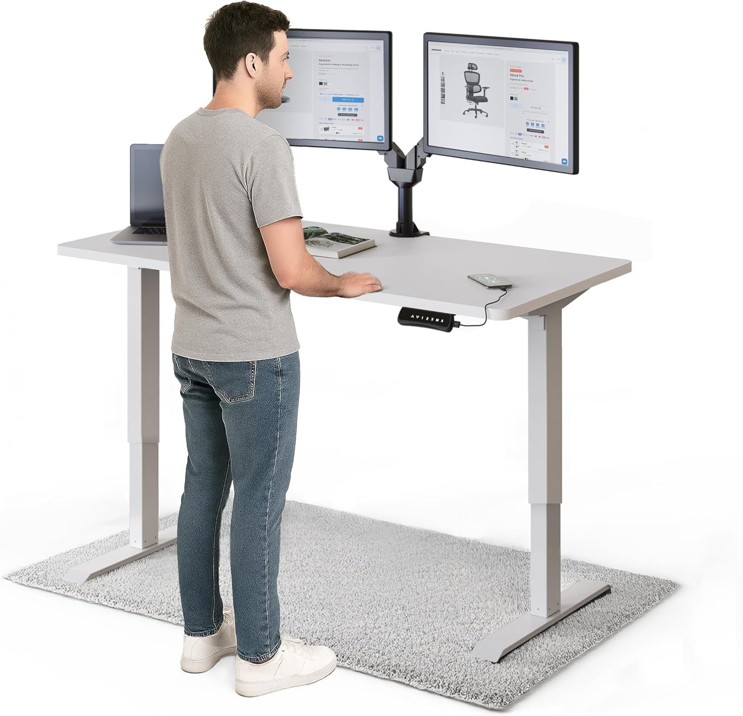 DESKSPACE Schreibtisch Pro Elektrisch höhenverstellbarer Schreibtisch günstig online kaufen