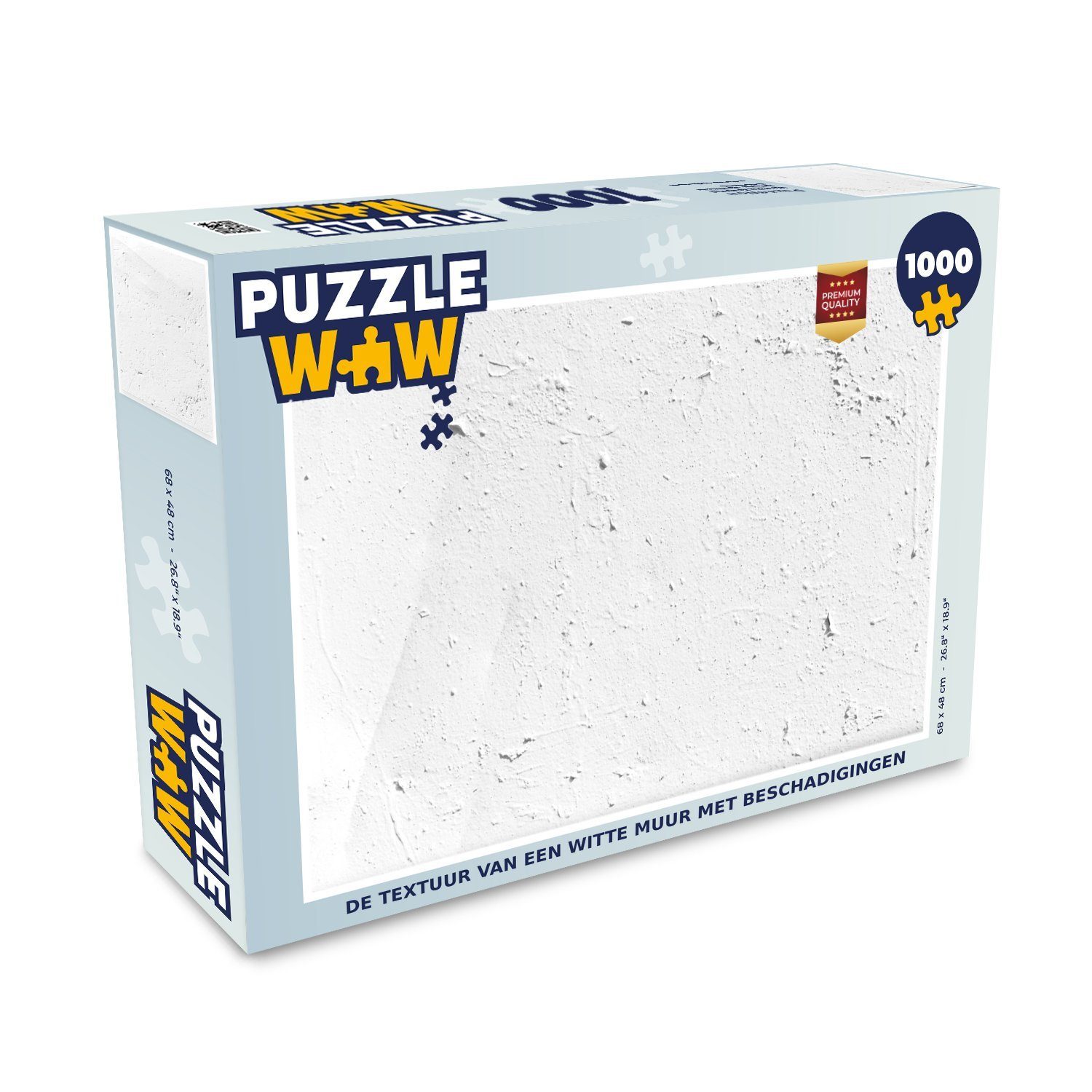 MuchoWow Puzzle Wand - Weiß - Farbe, 1000 Puzzleteile, Foto-Puzzle,  Bilderrätsel, Puzzlespiele, Klassisch
