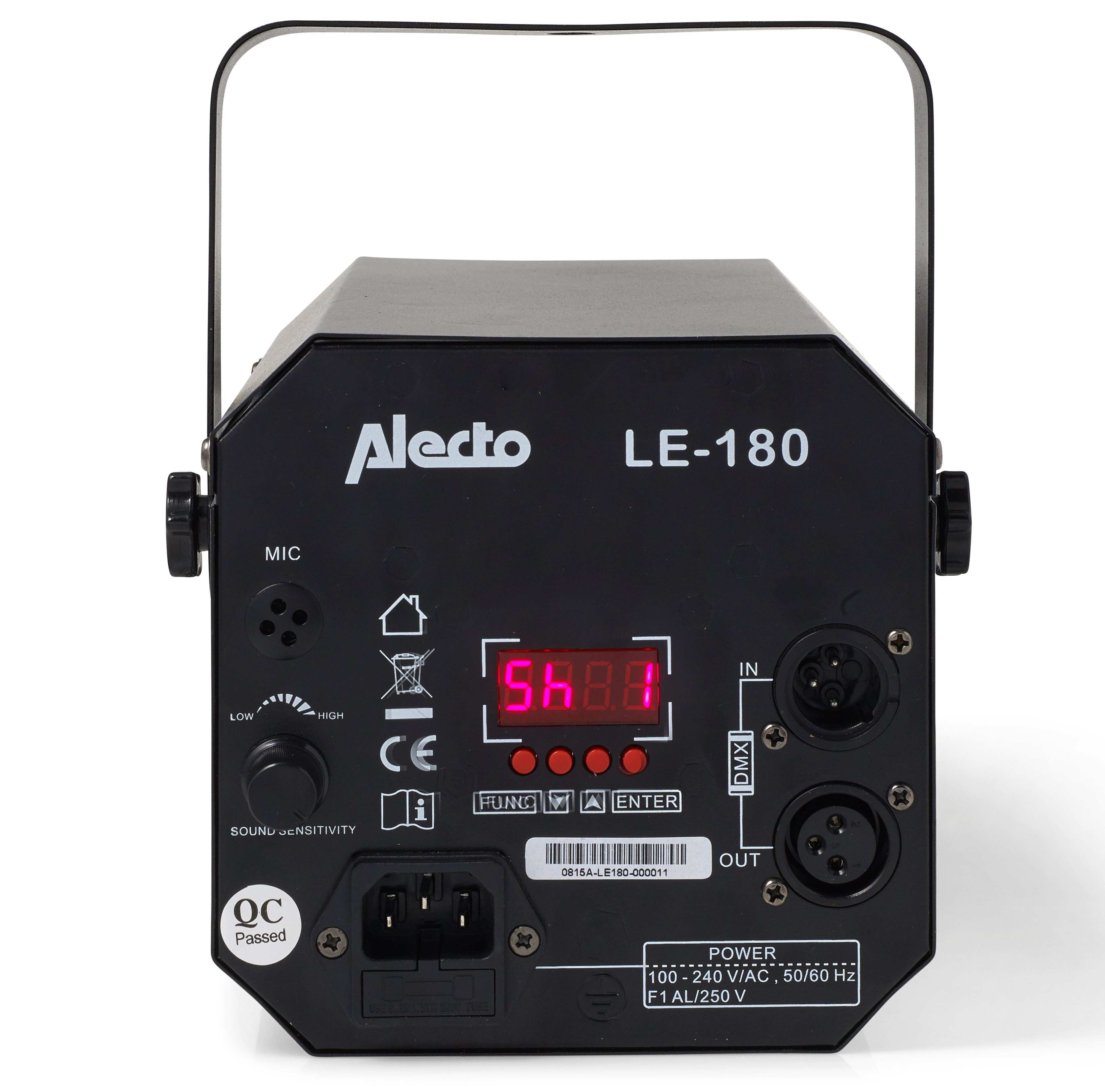 Alecto LED Discolicht Stroboskop- Strahleneffekt, Blau,Grün,Rot,Weiß Dynamischer einstellbar, LE-180, Farbeffekte und