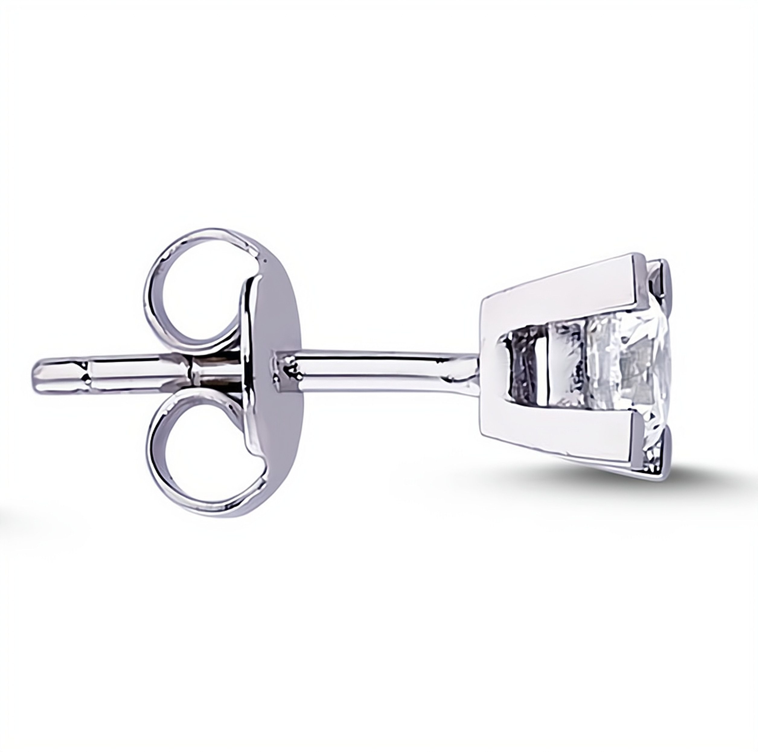 EinStein Diamant Single-Ohrstecker 0,20 Carat Herren Diamant Solitär Ohrstecker 14 Karat Weißgold, 0,20 Carat Herren Diamant Solitär EinStein Ohrringe 14 Karat Weißgold
