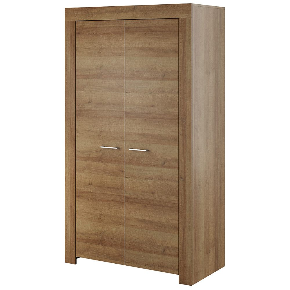 Lomadox Kleiderschrank STEGNA-160 Eiche Nb., 110 cm breit, 2 Türen, Softclose-Funktion, Kleiderstange – Bild 4 von 5