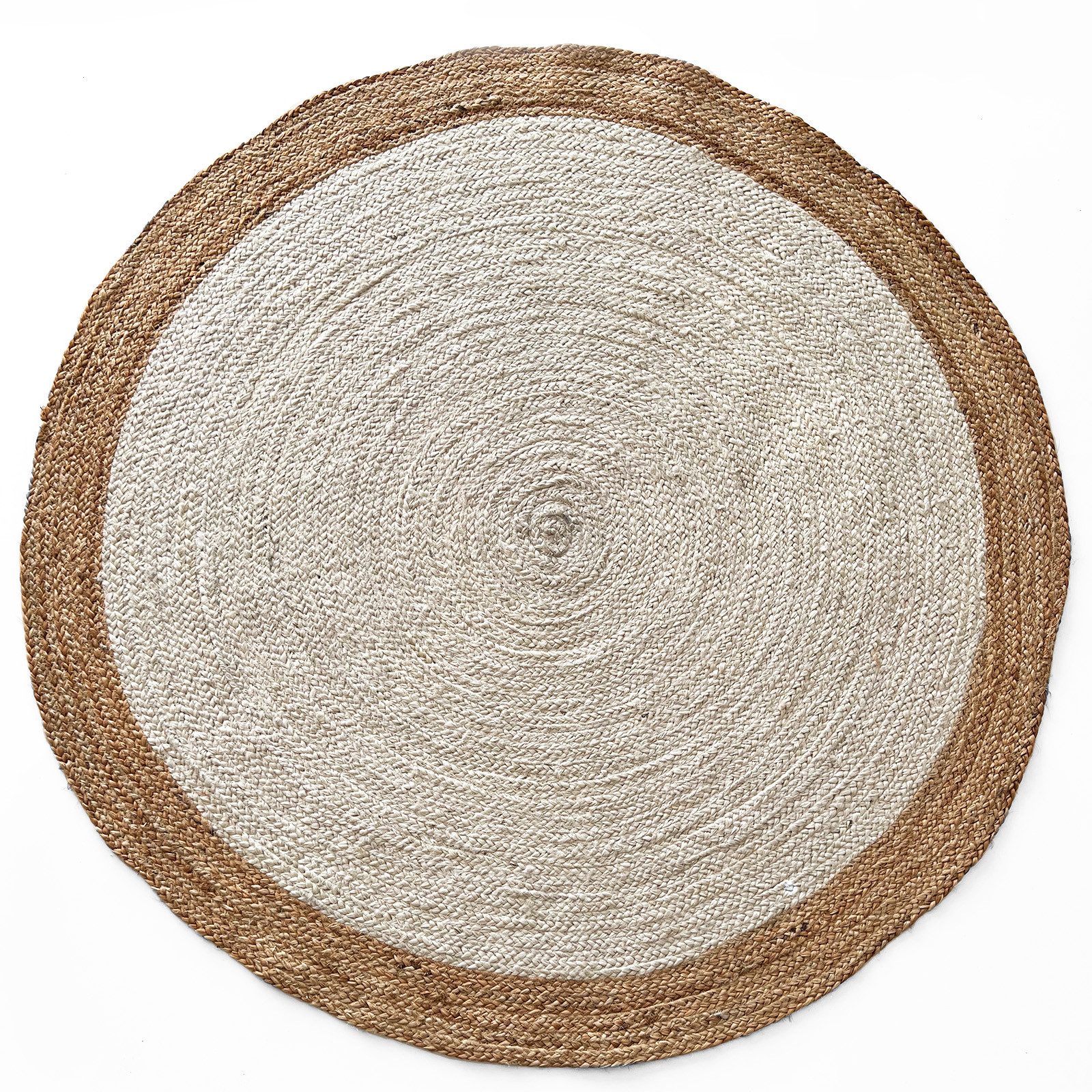 Karat Teppich Jute Rund, Handgewebter Naturteppich, günstig online kaufen