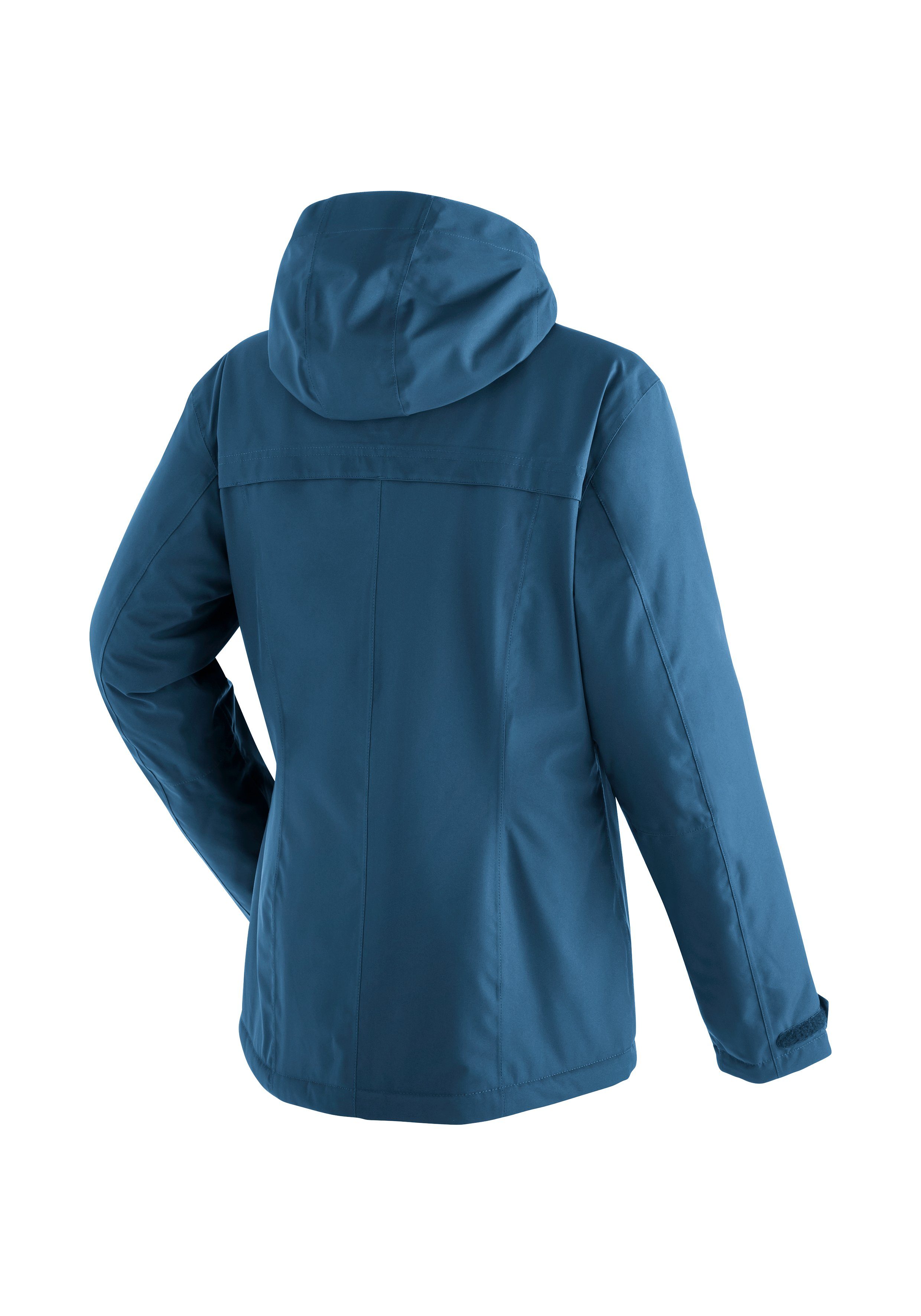 und atmungsaktiv wasserdicht wattiert, Winterjacke Maier Lisbon mittelblau Sports warm Funktionsjacke