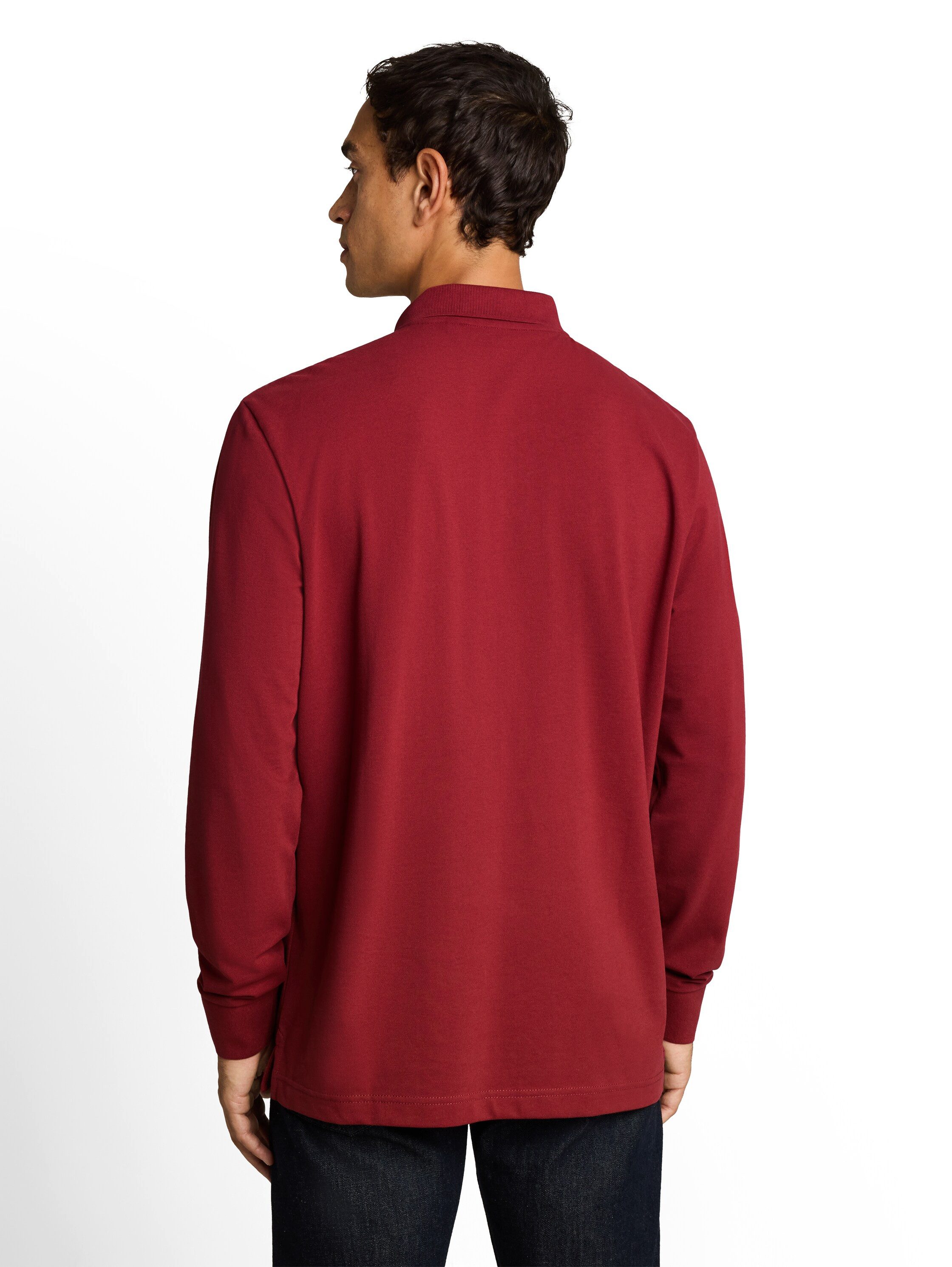 TOM TAILOR Langarm-Poloshirt mit Logo-Stickerei – Bild 3 von 5