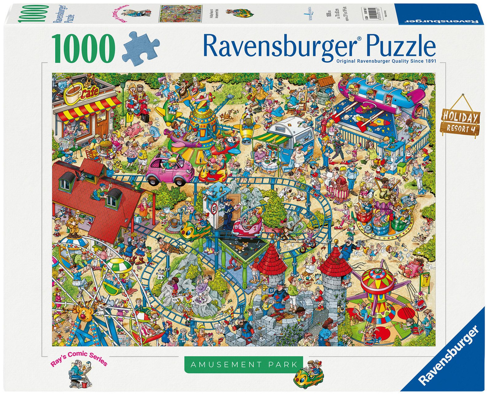 Ravensburger Puzzle Ray Nicholson: Amusement Park, 1000 Puzzleteile, Made in Germany