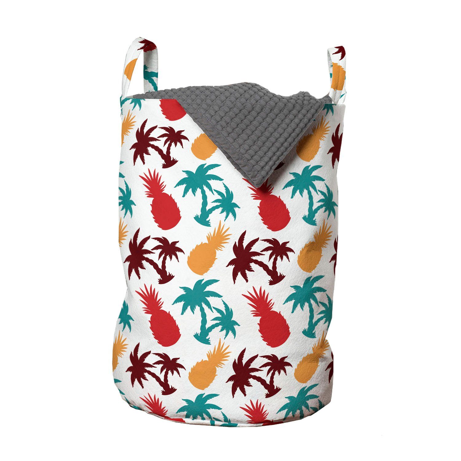 Griffen Abakuhaus mit Wäschesäckchen für Palmen-Insel Tropisch Waschsalons, Kordelzugverschluss Wäschekorb