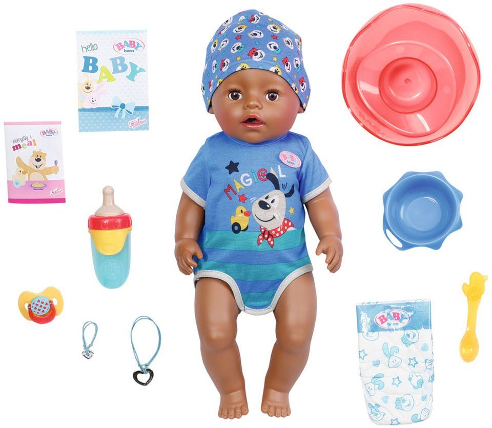 Baby Born Babypuppe Magic Boy, Dolls of Colour, 43 cm, mit lebensechten Funktionen