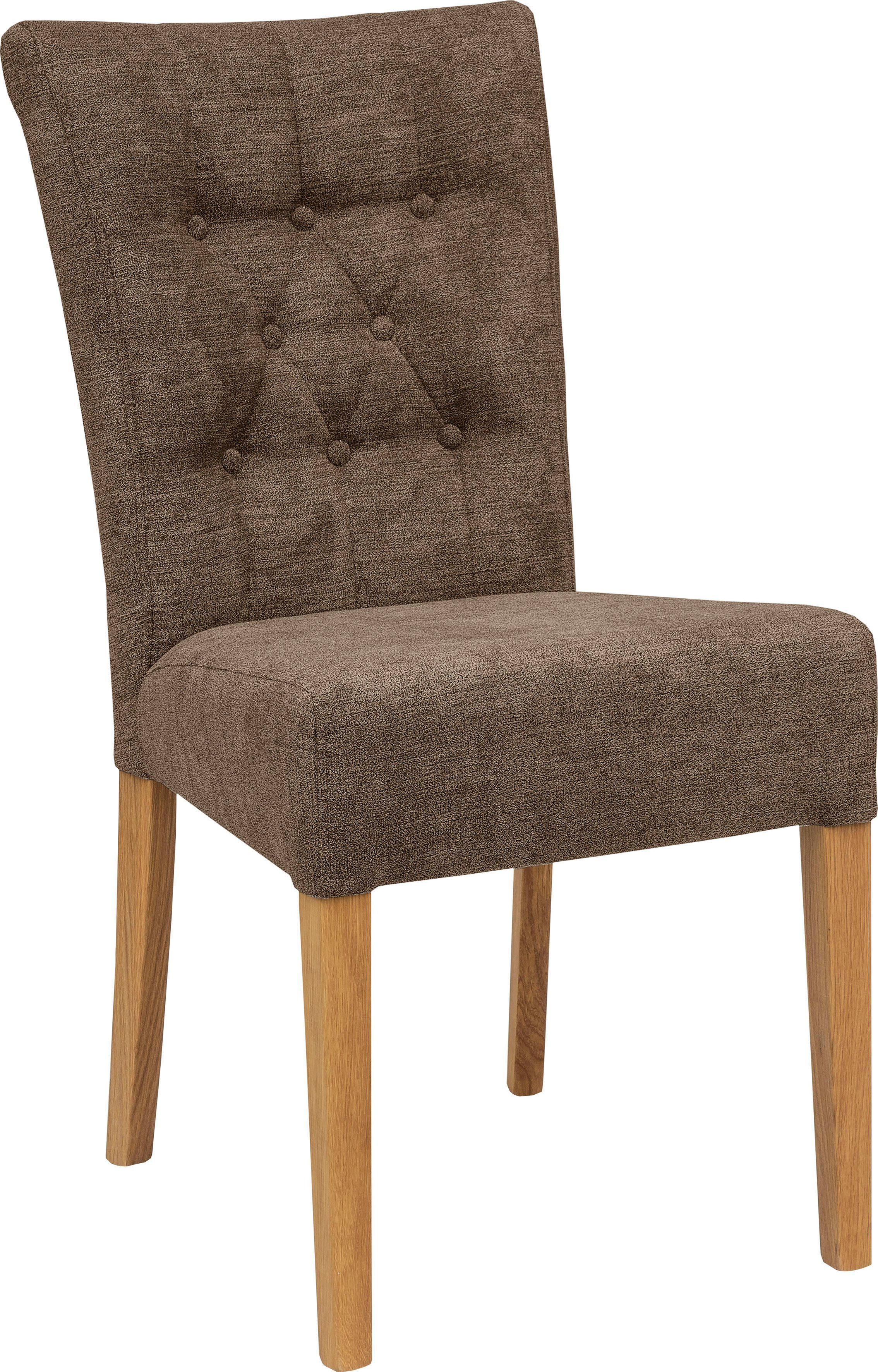 Home affaire Polsterstuhl Queen (Set, 4 St), Esszimmerstuhl mit Knopfheftun günstig online kaufen