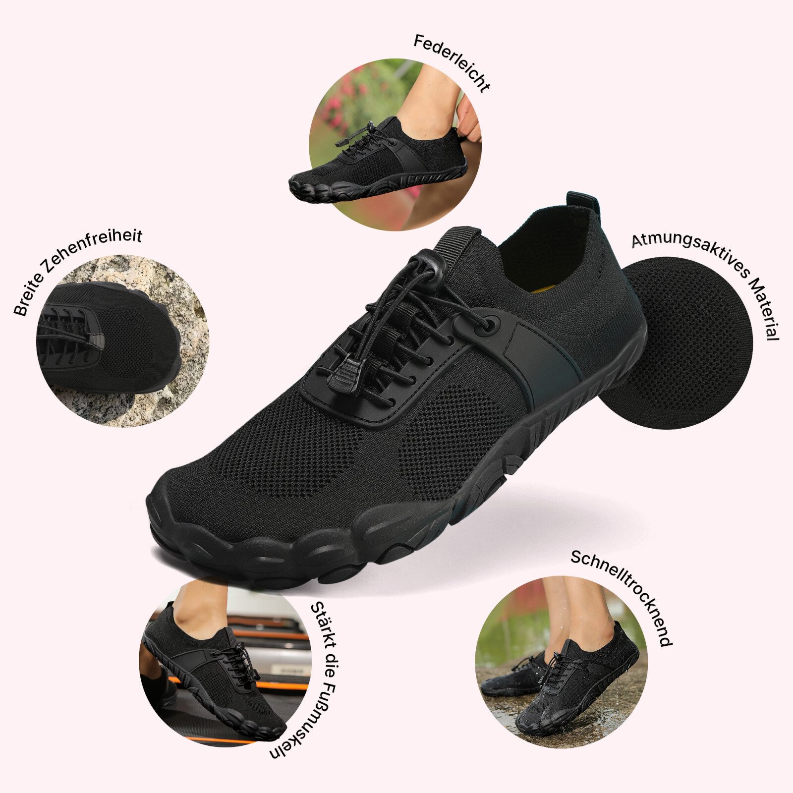 DOTALES Airstep Barfußschuhe Damen & Herren Barfuß Sneaker Barfußschuh Minimalschuhe