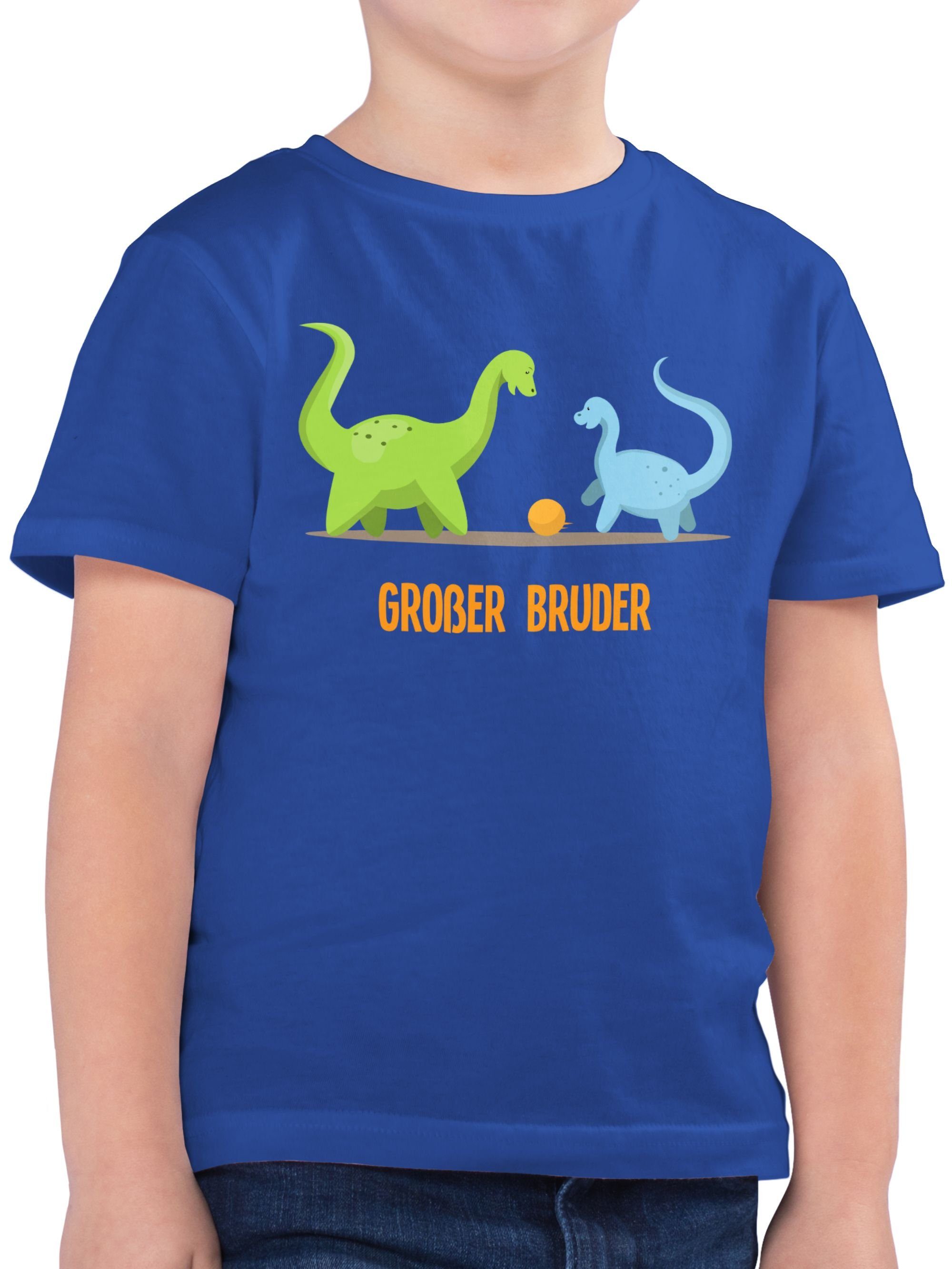 Shirtracer T-Shirt Großer Bruder Dinosaurier Großer Bruder 02 Royalblau