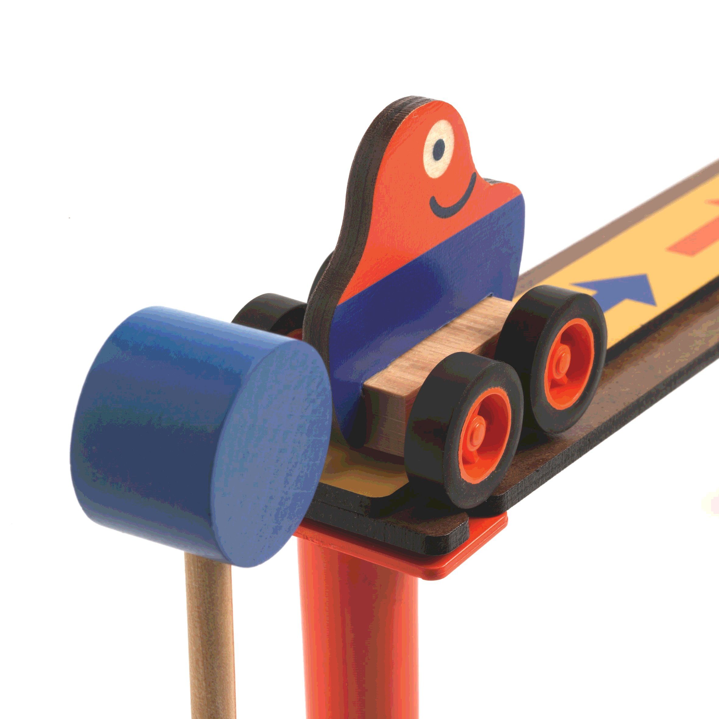 DJECO Kugelbahn-Bausatz Zig & go Junior Racer 51 Teile Kugelbahn Holzbaukasten DJ05650